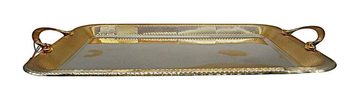 WINDCERA Designer Silver & Gold Tray with Handle – 48×34 cm Exclusive Look - Al Kabayel Discount CentreWINDCERA Designer Silver & Gold Tray with Handle – 48×34 cm Exclusive LookServing TraysWINDCERAAl Kabayel Discount Centre