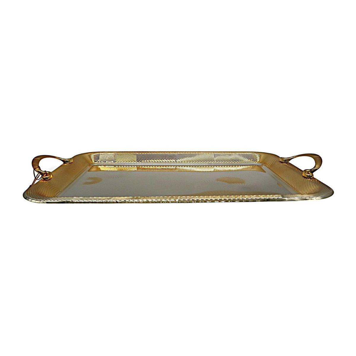 WINDCERA Designer Silver & Gold Tray with Handle – 48×34 cm Exclusive Look - Al Kabayel Discount CentreWINDCERA Designer Silver & Gold Tray with Handle – 48×34 cm Exclusive LookServing TraysWINDCERAAl Kabayel Discount Centre