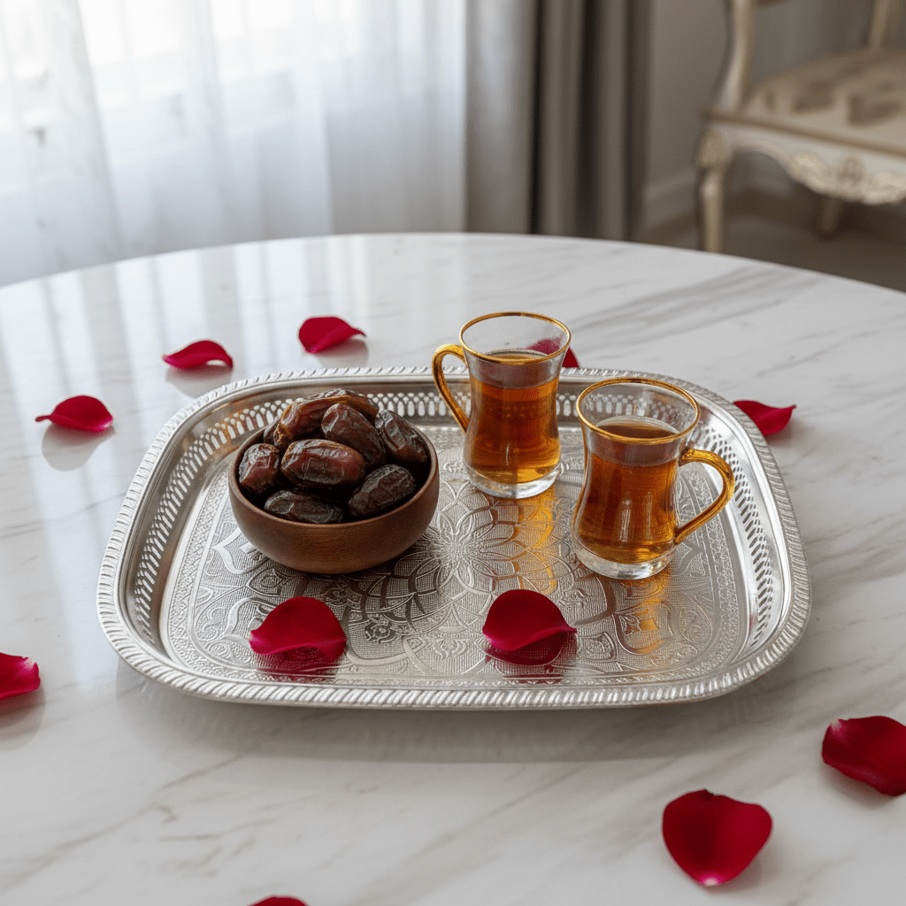 Windcera Silver Stainless Steel Serving Tray – 45×33cm | Arabic Mandala Engraving - Al Kabayel Discount CentreWindcera Silver Stainless Steel Serving Tray – 45×33cm | Arabic Mandala EngravingServing TraysWINDCERAAl Kabayel Discount Centre