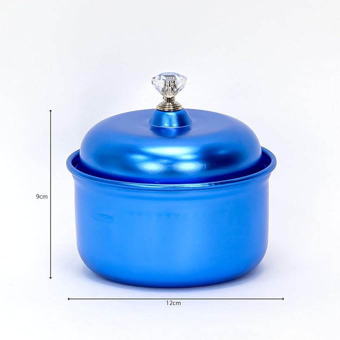 Winds Trading Decorative Aluminum Sugar Bowl/Box/Jar/Container/Pot with Lid, Unique Crystal Candy & Dry Fruits Bowl, Perfect for Home & Gift (12x9cm) - Al Kabayel Discount CentreWinds Trading Decorative Aluminum Sugar Bowl/Box/Jar/Container/Pot with Lid, Unique Crystal Candy & Dry Fruits Bowl, Perfect for Home & Gift (12x9cm)Jars & Food SaversWIND TRADINGAl Kabayel Discount Centre