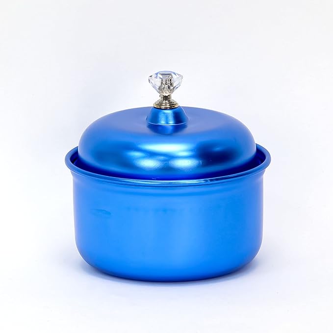 Winds Trading Decorative Aluminum Sugar Bowl/Box/Jar/Container/Pot with Lid, Unique Crystal Candy & Dry Fruits Bowl, Perfect for Home & Gift (12x9cm) - Al Kabayel Discount CentreWinds Trading Decorative Aluminum Sugar Bowl/Box/Jar/Container/Pot with Lid, Unique Crystal Candy & Dry Fruits Bowl, Perfect for Home & Gift (12x9cm)Jars & Food SaversWIND TRADINGAl Kabayel Discount Centre