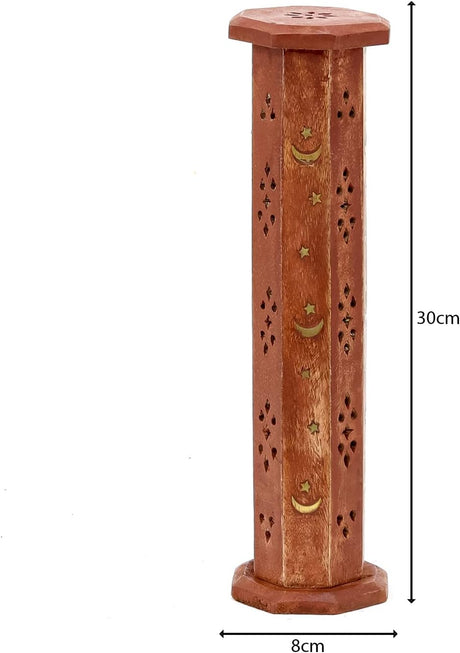 Winds Trading Wooden Incense stick holder/Mabkhara/tower shape incense stick holder/home fragramce/home decor/incense holder/lobandaan/bhakhoor burner (8x30cm) - Al Kabayel Discount CenterWinds Trading Wooden Incense stick holder/Mabkhara/tower shape incense stick holder/home fragramce/home decor/incense holder/lobandaan/bhakhoor burner (8x30cm)Home Décor AccentsAKDCAl Kabayel Discount Center