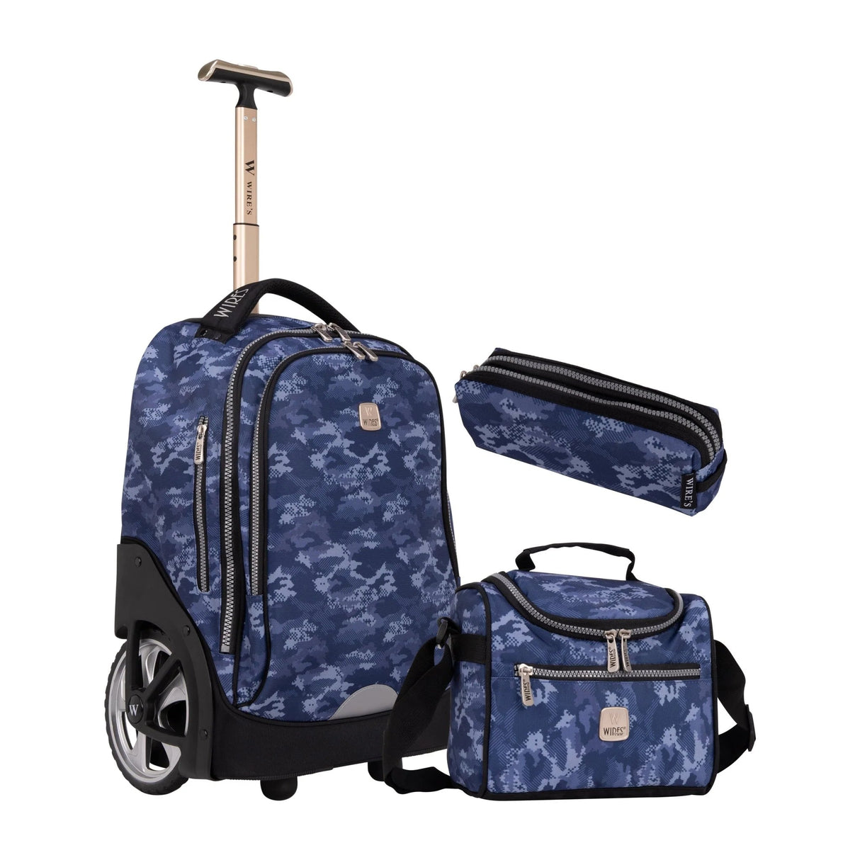 Wires Big Wheel Scatter Blue School Bag With Tolley 19", Lunch Bag And Pencil Case - Al Kabayel Discount CentreWires Big Wheel Scatter Blue School Bag With Tolley 19", Lunch Bag And Pencil CaseSchool BagsWIRESAl Kabayel Discount Centre