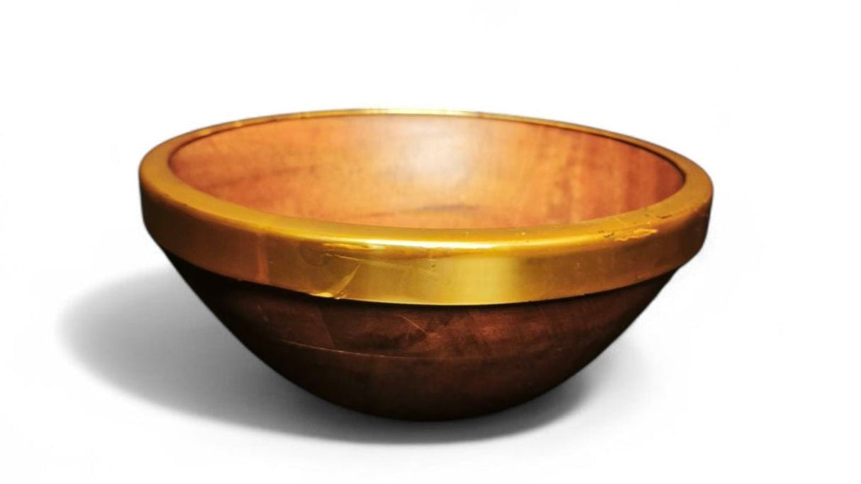 Wooden Serving Bowl 6463B Gold Line 25cm - Al Kabayel Discount CentreWooden Serving Bowl 6463B Gold Line 25cmBowlsAKDCAl Kabayel Discount Centre