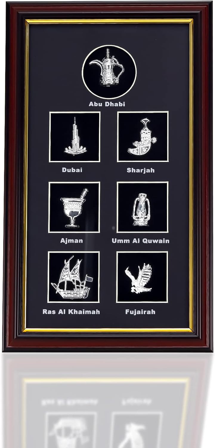 Wooden UAE Souvenir 7 House Glass Frame Décor United Arab Emirates - Abu Dhabi, Dubai, Sharjah, Ajman, Umm Al Quwain, Ras Al Khaimah, Fujairah, Burj Khalifa Home Office Decorations Tabletop Desktop - Al Kabayel Discount CenterWooden UAE Souvenir 7 House Glass Frame Décor United Arab Emirates - Abu Dhabi, Dubai, Sharjah, Ajman, Umm Al Quwain, Ras Al Khaimah, Fujairah, Burj Khalifa Home Office Decorations Tabletop DesktopHome Décor AccentsAKDCAl Kabayel Discount Center