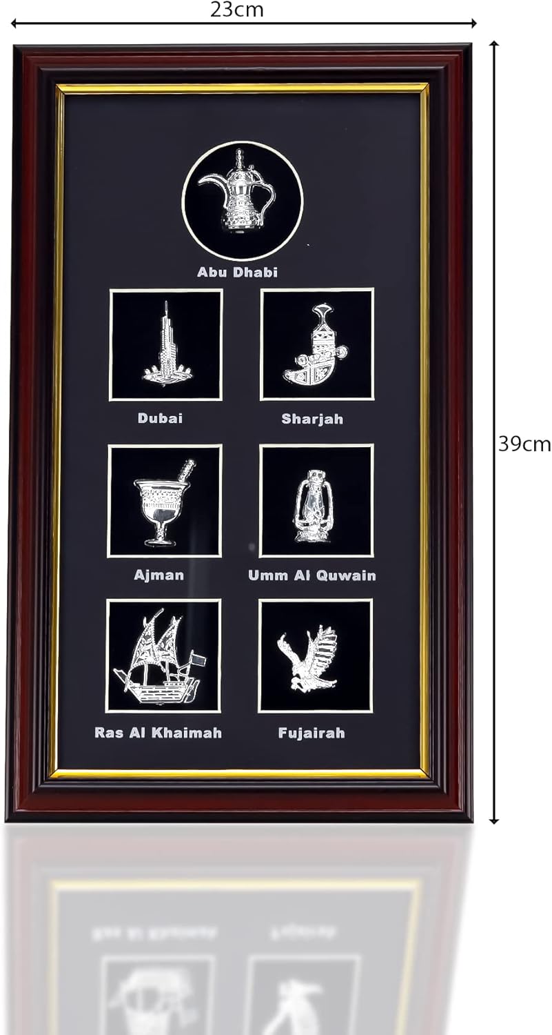 Wooden UAE Souvenir 7 House Glass Frame Décor United Arab Emirates - Abu Dhabi, Dubai, Sharjah, Ajman, Umm Al Quwain, Ras Al Khaimah, Fujairah, Burj Khalifa Home Office Decorations Tabletop Desktop - Al Kabayel Discount CenterWooden UAE Souvenir 7 House Glass Frame Décor United Arab Emirates - Abu Dhabi, Dubai, Sharjah, Ajman, Umm Al Quwain, Ras Al Khaimah, Fujairah, Burj Khalifa Home Office Decorations Tabletop DesktopHome Décor AccentsAKDCAl Kabayel Discount Center