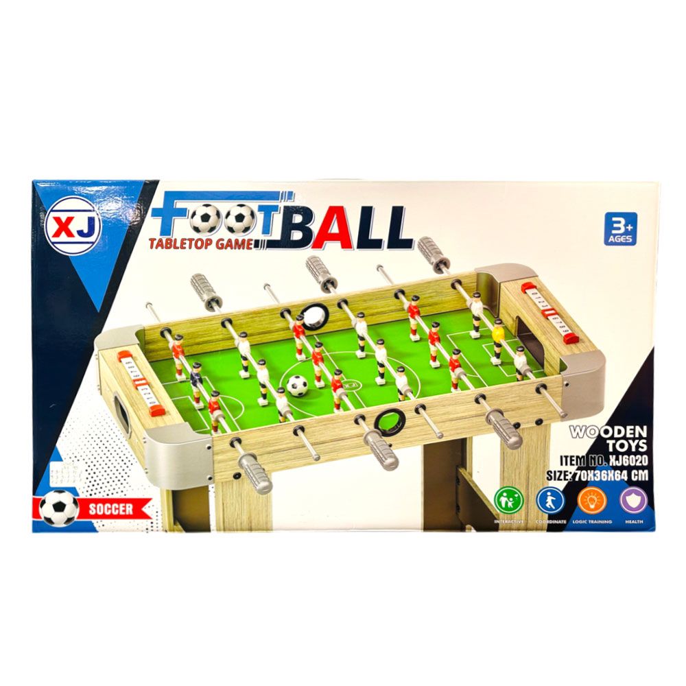 XJ Wooden Tabletop Football Playset 70cm*36cm*64cm, Interactive - Coordinate - Logic Training, XJ6020 - Al Kabayel Discount CentreXJ Wooden Tabletop Football Playset 70cm*36cm*64cm, Interactive - Coordinate - Logic Training, XJ6020Board GamesXJAl Kabayel Discount Centre