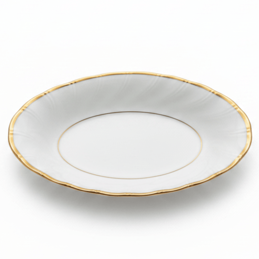 Yamatsu White Porcelain Pickle Dish with Golden Rim — 7 Inch | Premium Serving Dish - Al Kabayel Discount CentreYamatsu White Porcelain Pickle Dish with Golden Rim — 7 Inch | Premium Serving DishBowlsYAMATSUAl Kabayel Discount Centre