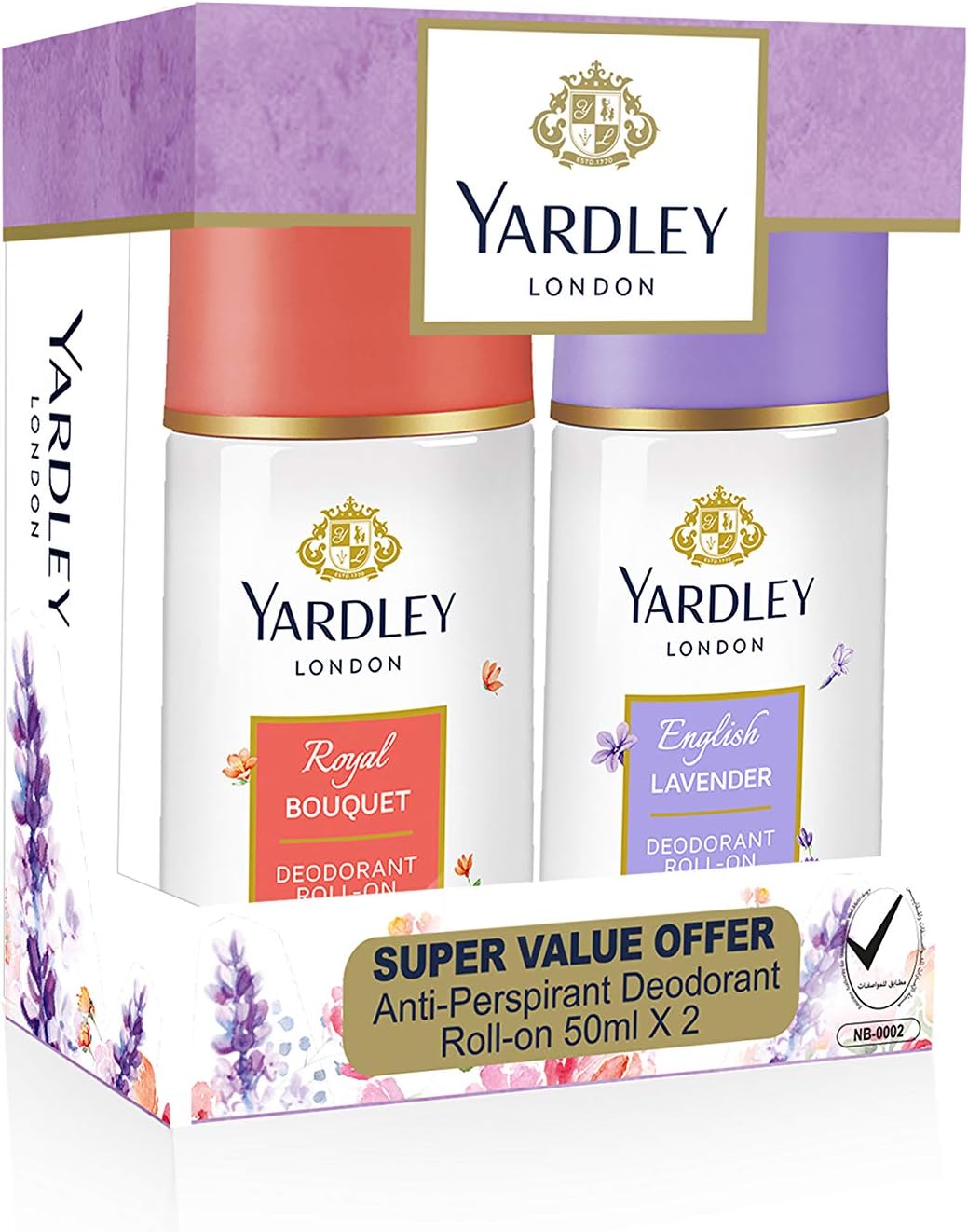 Yardley London Roll - On Duo - 50ML X 2 English Lavender + London Rose 28H Sweat Protection Long Lasting Floral Fragrance For Women - Al Kabayel Discount CentreYardley London Roll - On Duo - 50ML X 2 English Lavender + London Rose 28H Sweat Protection Long Lasting Floral Fragrance For WomenFragrancesYARDLEYAl Kabayel Discount Centre