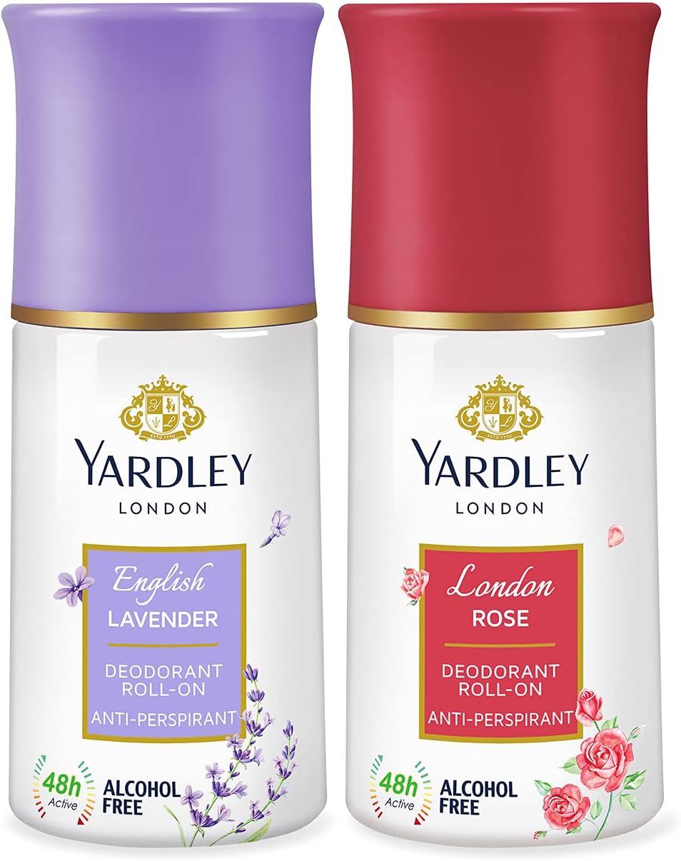 Yardley London Roll - On Duo - 50ML X 2 English Lavender + London Rose 28H Sweat Protection Long Lasting Floral Fragrance For Women - Al Kabayel Discount CentreYardley London Roll - On Duo - 50ML X 2 English Lavender + London Rose 28H Sweat Protection Long Lasting Floral Fragrance For WomenFragrancesYARDLEYAl Kabayel Discount Centre