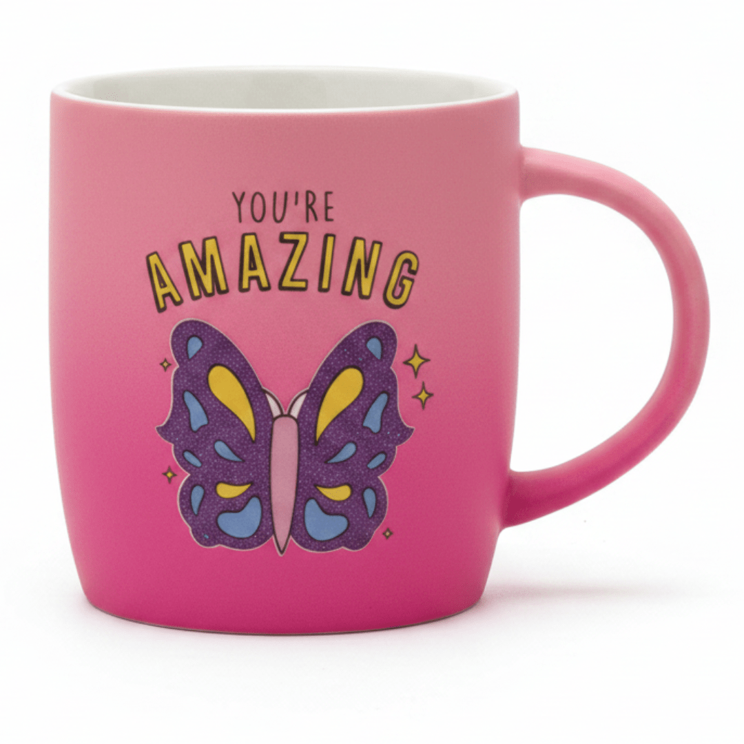 You're Amazing Pink Butterfly Ceramic Mug – 350ml | Motivational Gift Mug - Al Kabayel Discount CentreYou're Amazing Pink Butterfly Ceramic Mug – 350ml | Motivational Gift MugMugsAKDCAl Kabayel Discount Centre