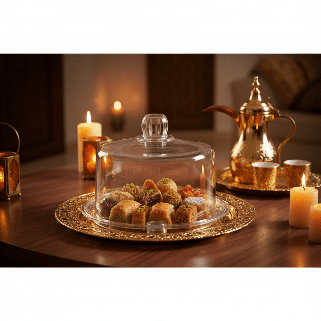 Yuniverse Acrylic Cake Plate with Dome Cover | 20cm Crystal - Clear Cloche - Al Kabayel Discount CentreYuniverse Acrylic Cake Plate with Dome Cover | 20cm Crystal - Clear ClocheServing TraysYUNIVERSEAl Kabayel Discount Centre
