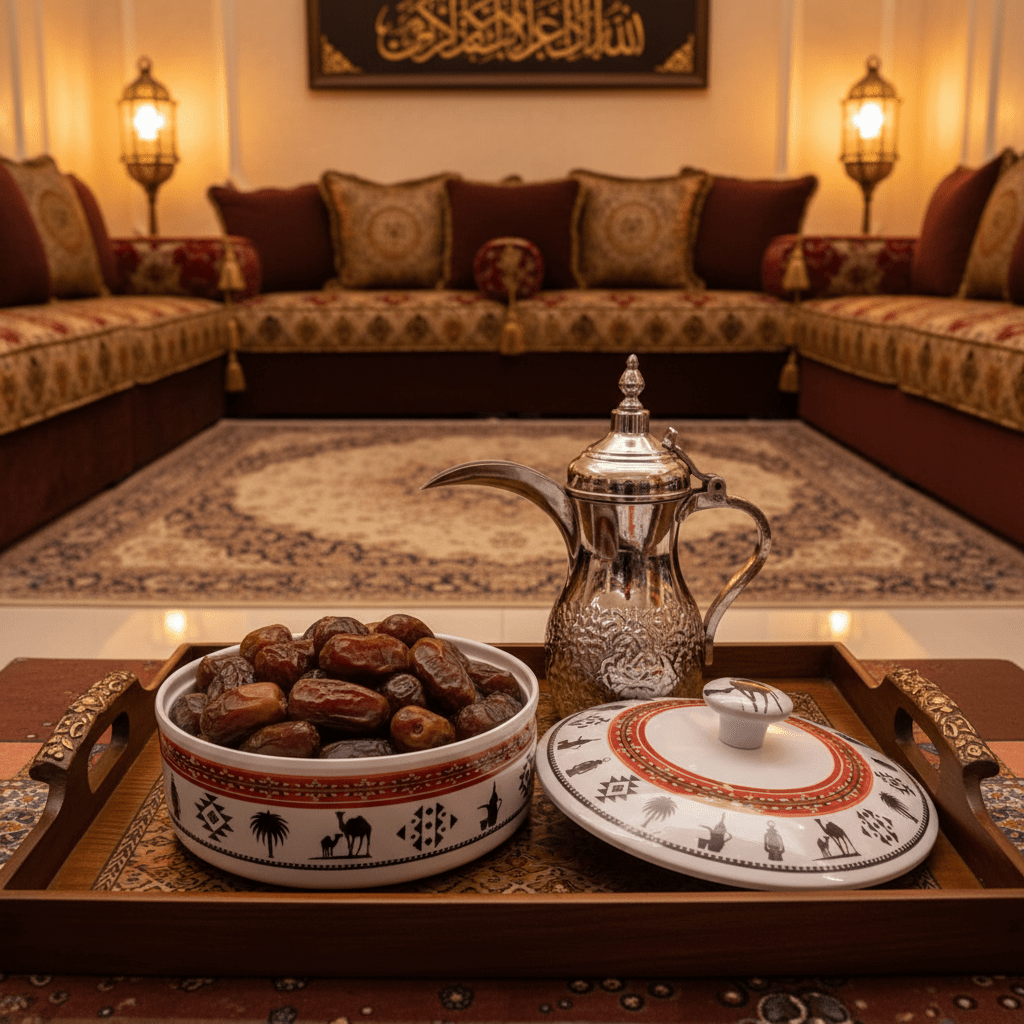 Yuniverse Melamine Round Dates Bowl with Lid | Arabian Heritage Camel & Palm Tree Design | 18×6 cm - Al Kabayel Discount CentreYuniverse Melamine Round Dates Bowl with Lid | Arabian Heritage Camel & Palm Tree Design | 18×6 cmJars & Food SaversYUNIVERSEAl Kabayel Discount Centre