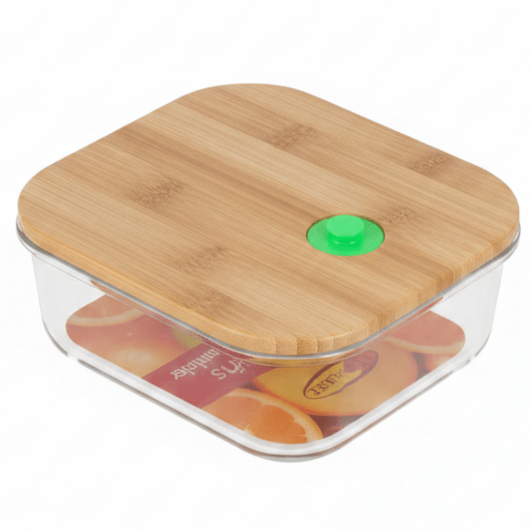 Yuniverse Square Glass Food Storage Container with Bamboo Lid – Modern Airtight Kitchen Storage – 15 × 15 cm - Al Kabayel Discount CentreYuniverse Square Glass Food Storage Container with Bamboo Lid – Modern Airtight Kitchen Storage – 15 × 15 cmFood ContainersYUNIVERSEAl Kabayel Discount Centre