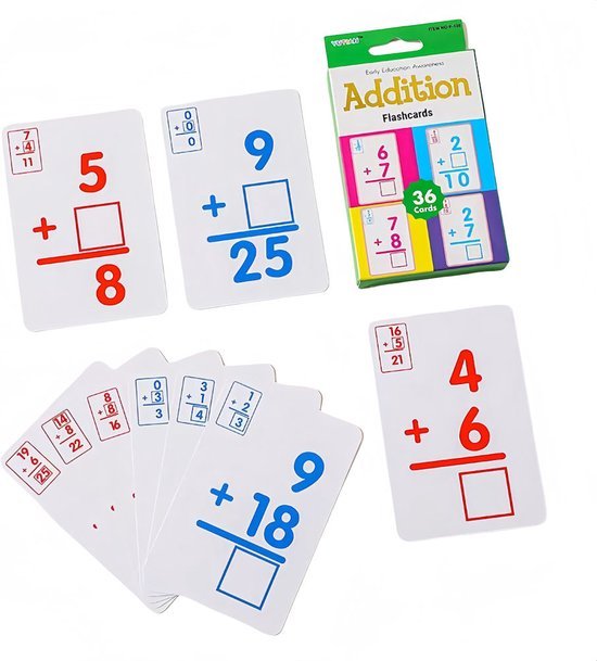 Yutian Addition Flashcards, Early Education Awareness, 36 Cards - Al Kabayel Discount CentreYutian Addition Flashcards, Early Education Awareness, 36 CardsEducational ToysYUTIANAl Kabayel Discount Centre