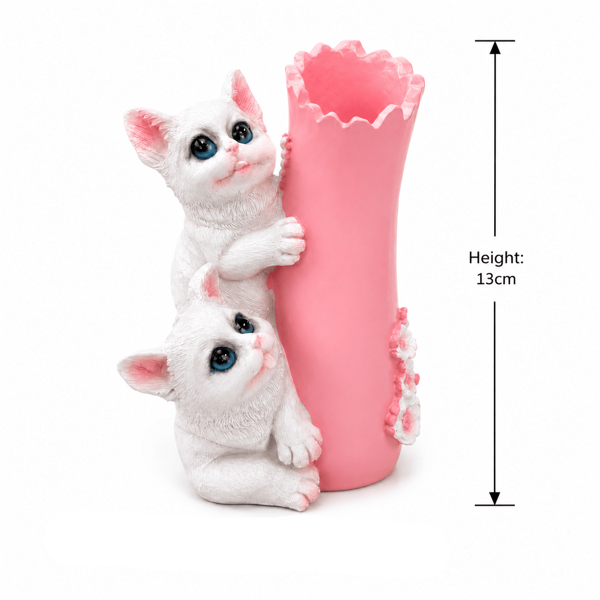 Zeem Blush Pink & White Twin White Kittens Polyresin Pen & Stationery Holder - 13cm - Al Kabayel Discount CentreZeem Blush Pink & White Twin White Kittens Polyresin Pen & Stationery Holder - 13cmDesk Accessories & OrganizersZEEMAl Kabayel Discount Centre