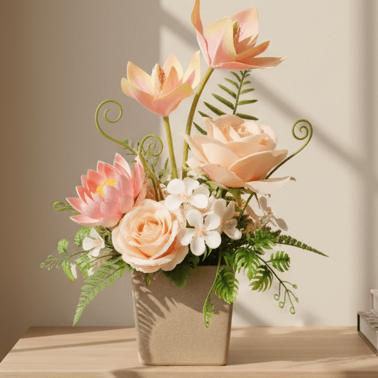 Zeem Decorative Artificial Orange Flower Plant with Brown Cardboard Pot – 30 × 8 cm Vibrant Tabletop Home Decoration - Al Kabayel Discount CentreZeem Decorative Artificial Orange Flower Plant with Brown Cardboard Pot – 30 × 8 cm Vibrant Tabletop Home DecorationArtificial FloraZEEMAl Kabayel Discount Centre