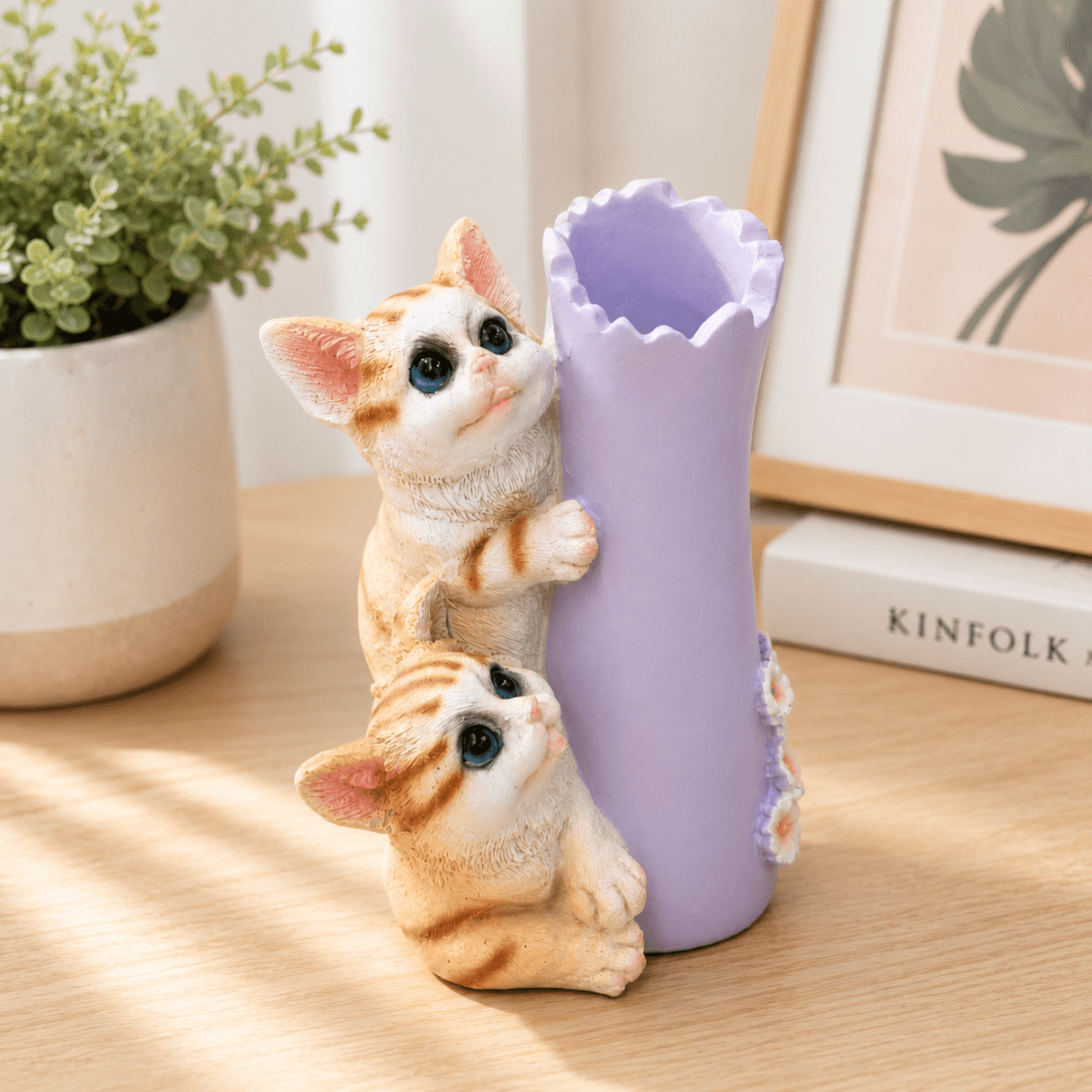 Zeem Lavender & Orange Twin Ginger Kittens Polyresin Pen & Stationery Holder - 13cm - Al Kabayel Discount CentreZeem Lavender & Orange Twin Ginger Kittens Polyresin Pen & Stationery Holder - 13cmDesk Accessories & OrganizersZEEMAl Kabayel Discount Centre