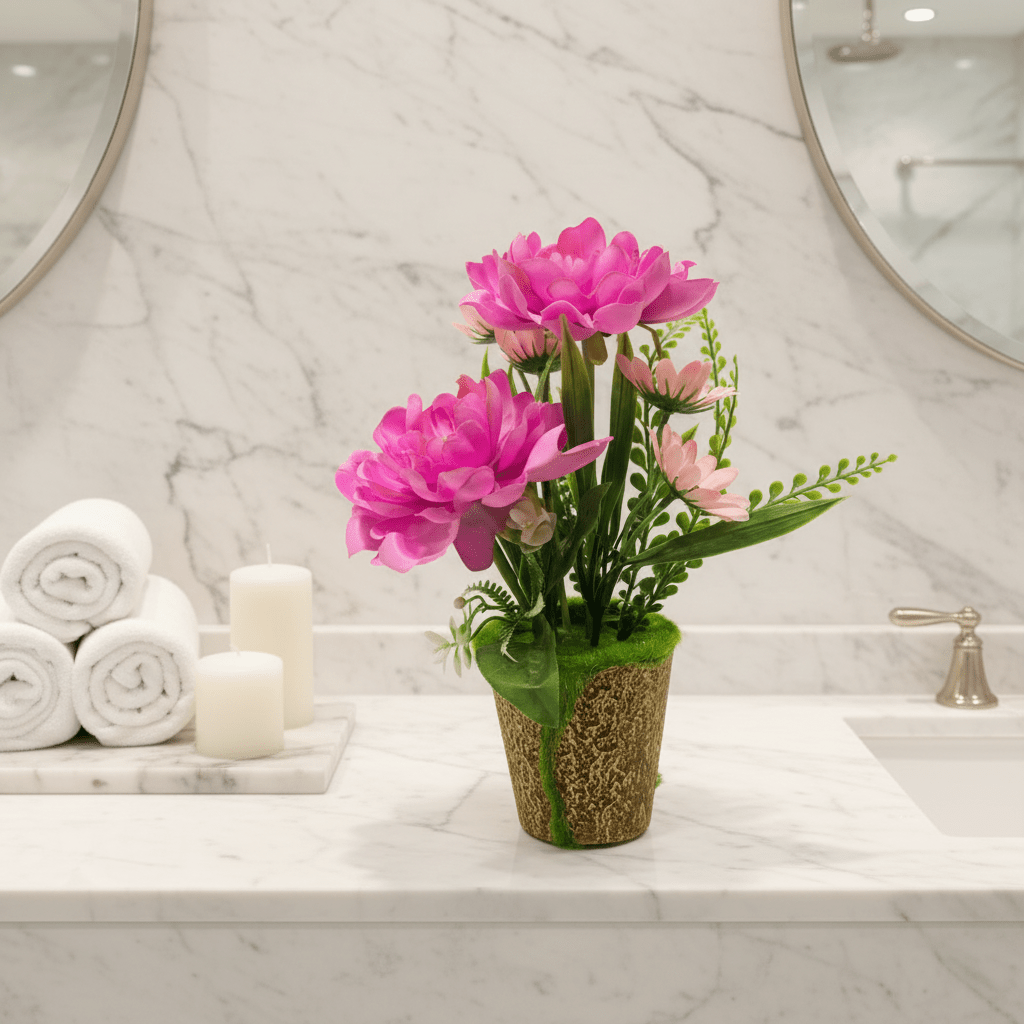 Zeem Neon Pink Artificial Flower Plant | Premium Faux Peony Arrangement in Decorative Chalk Vase - Al Kabayel Discount CentreZeem Neon Pink Artificial Flower Plant | Premium Faux Peony Arrangement in Decorative Chalk VaseArtificial FloraZEEMAl Kabayel Discount Centre