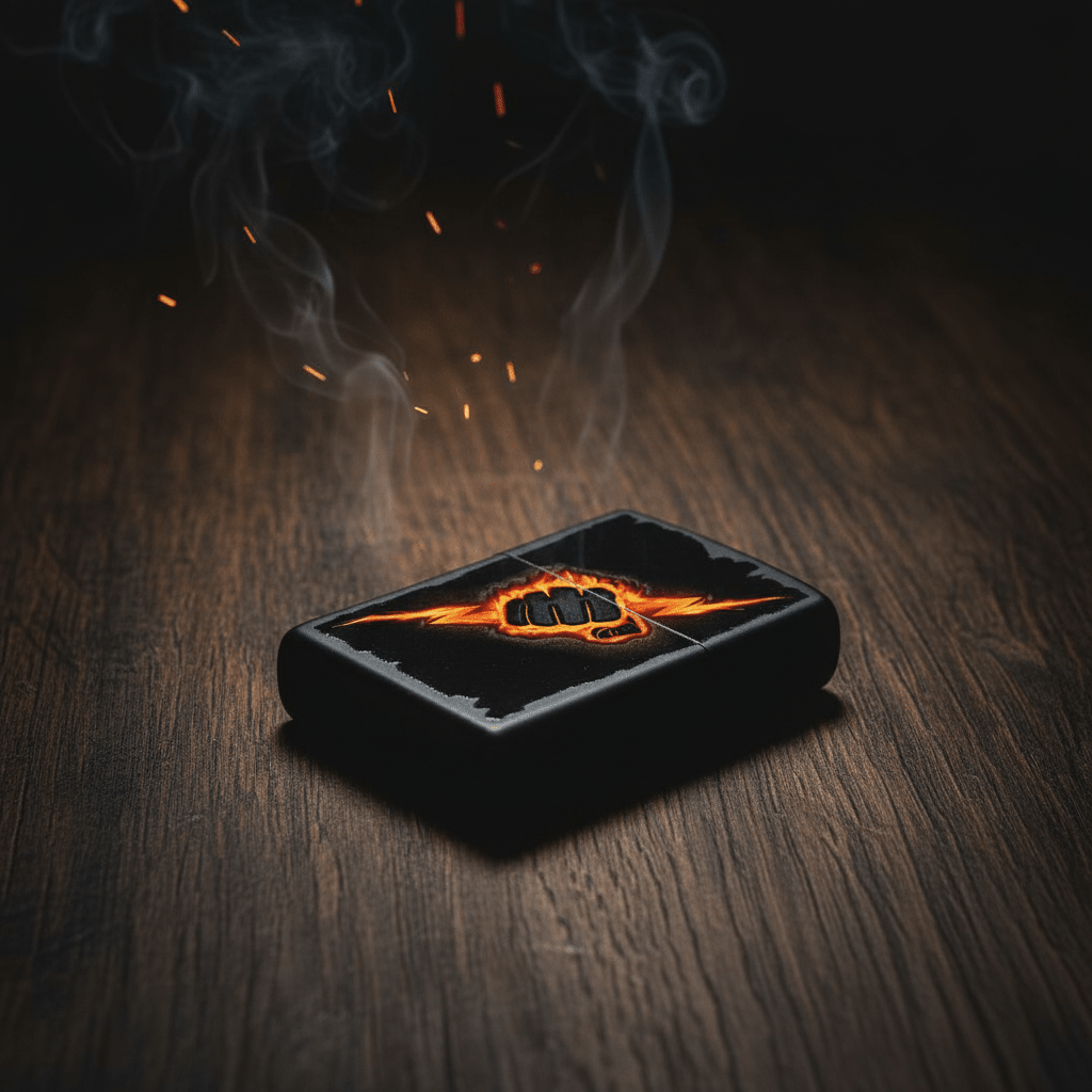 Zippo Black Flip Top Refillable Metal Lighter Lightning Bolt Fist Graphic Windproof 6×4 cm - Al Kabayel Discount CentreZippo Black Flip Top Refillable Metal Lighter Lightning Bolt Fist Graphic Windproof 6×4 cmLightersZIPPOAl Kabayel Discount Centre