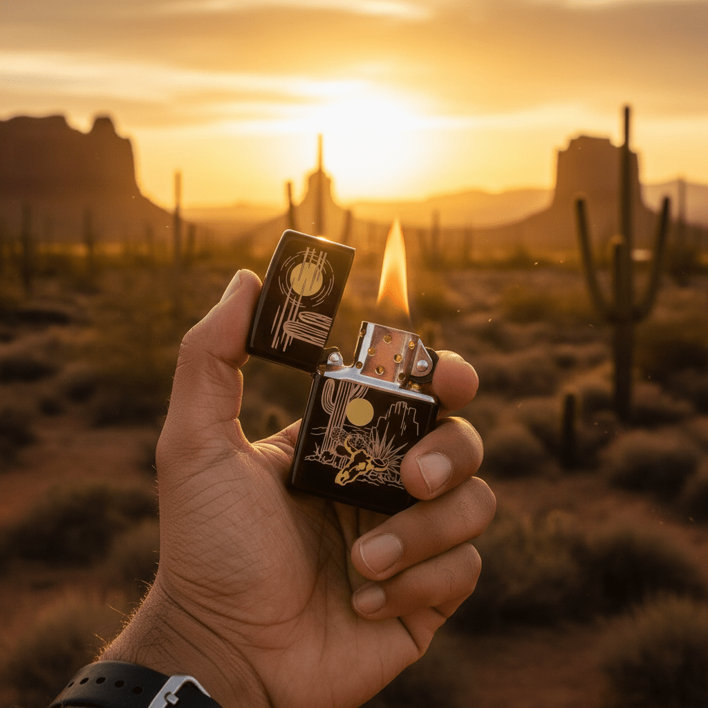 Zippo Black Flip Top Refillable Metal Lighter Western Style Artwork Windproof Durable 6×4 cm - Al Kabayel Discount CentreZippo Black Flip Top Refillable Metal Lighter Western Style Artwork Windproof Durable 6×4 cmLightersZIPPOAl Kabayel Discount Centre