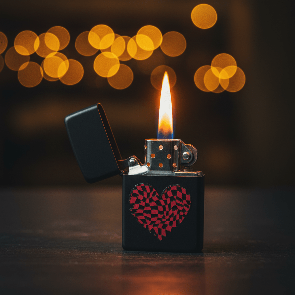 Zippo Black Metal Flip - Top Lighter with Red Heart Love Symbol Design, Refillable (6×4 cm) - Al Kabayel Discount CentreZippo Black Metal Flip - Top Lighter with Red Heart Love Symbol Design, Refillable (6×4 cm)LightersZIPPOAl Kabayel Discount Centre