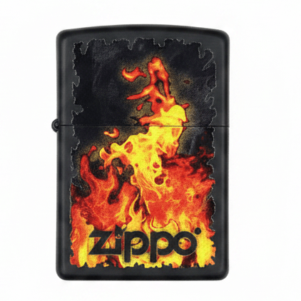 Zippo Black Metal Flip - Top Refillable Lighter with Flame Fire Artwork, Classic Windproof Build (6×4 cm) - Al Kabayel Discount CentreZippo Black Metal Flip - Top Refillable Lighter with Flame Fire Artwork, Classic Windproof Build (6×4 cm)LightersZIPPOAl Kabayel Discount Centre