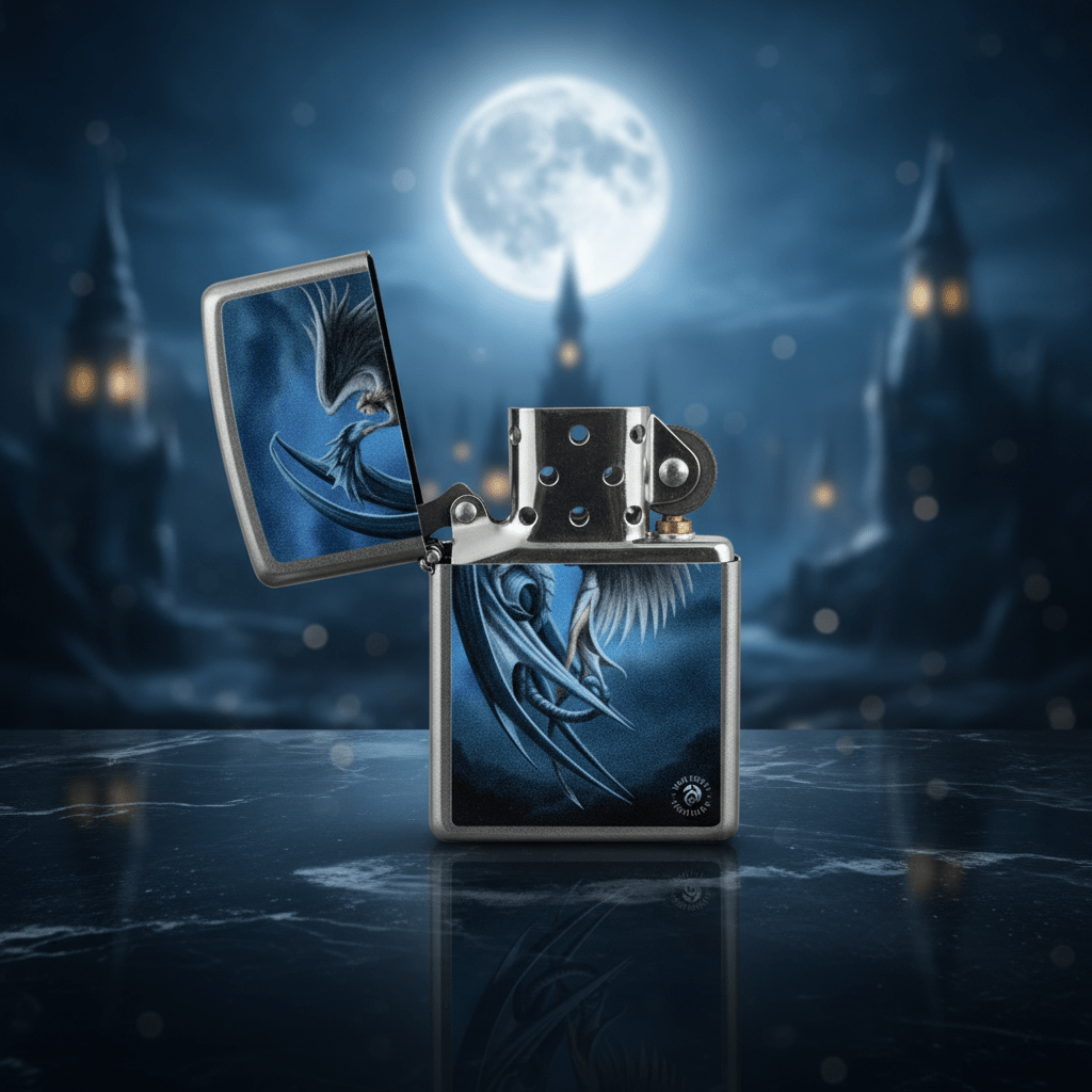 Zippo Silver Flip Top Refillable Metal Lighter Anne Stokes Collection Design Fantasy Art 6×4 cm - Al Kabayel Discount CentreZippo Silver Flip Top Refillable Metal Lighter Anne Stokes Collection Design Fantasy Art 6×4 cmLightersZIPPOAl Kabayel Discount Centre