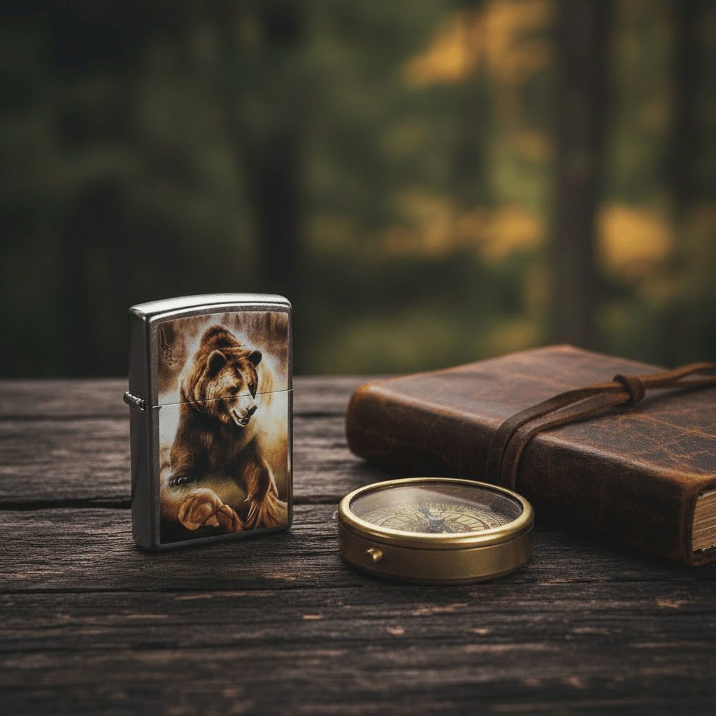 Zippo Silver Flip Top Refillable Metal Lighter Mazzi Bear Artwork Windproof Pocket Lighter 6×4 cm - Al Kabayel Discount CentreZippo Silver Flip Top Refillable Metal Lighter Mazzi Bear Artwork Windproof Pocket Lighter 6×4 cmLightersZIPPOAl Kabayel Discount Centre