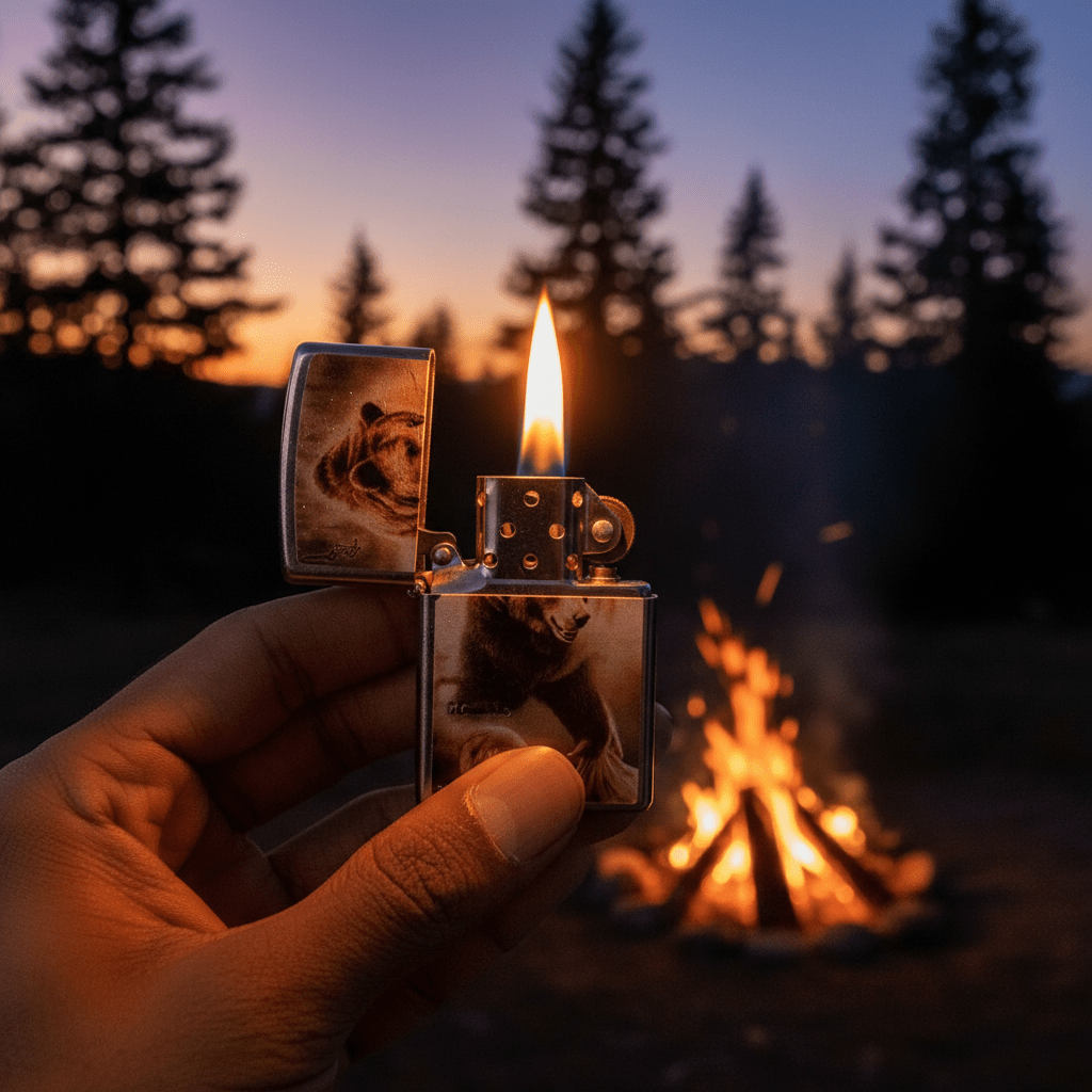 Zippo Silver Flip Top Refillable Metal Lighter Mazzi Bear Artwork Windproof Pocket Lighter 6×4 cm - Al Kabayel Discount CentreZippo Silver Flip Top Refillable Metal Lighter Mazzi Bear Artwork Windproof Pocket Lighter 6×4 cmLightersZIPPOAl Kabayel Discount Centre