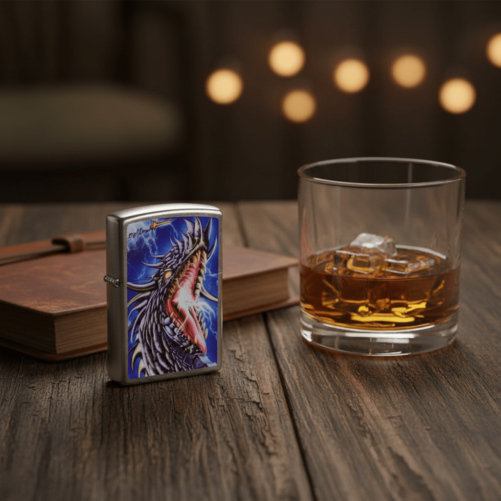 Zippo Silver Flip Top Refillable Metal Lighter Mazzi Dragon Design Windproof Durable Build 6×4 cm - Al Kabayel Discount CentreZippo Silver Flip Top Refillable Metal Lighter Mazzi Dragon Design Windproof Durable Build 6×4 cmLightersZIPPOAl Kabayel Discount Centre