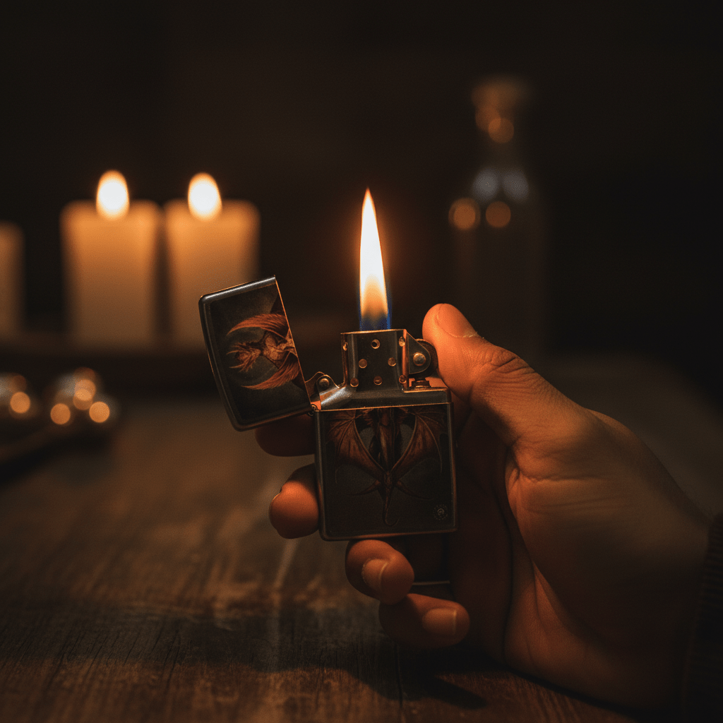Zippo Silver Metal Lighter with Anne Stokes Fantasy Collection Design , Windproof Flip - Top (6×4 cm) - Al Kabayel Discount CentreZippo Silver Metal Lighter with Anne Stokes Fantasy Collection Design , Windproof Flip - Top (6×4 cm)LightersZIPPOAl Kabayel Discount Centre