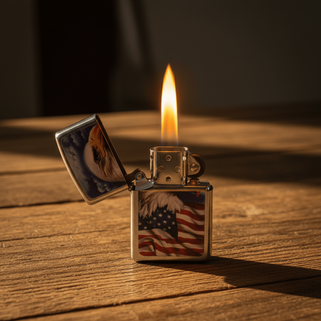 Zippo Silver Metal Lighter with Mazzi Freedom Watch Artistic Design, Flip - Top Refillable (6×4 cm) - Al Kabayel Discount CentreZippo Silver Metal Lighter with Mazzi Freedom Watch Artistic Design, Flip - Top Refillable (6×4 cm)LightersZIPPOAl Kabayel Discount Centre