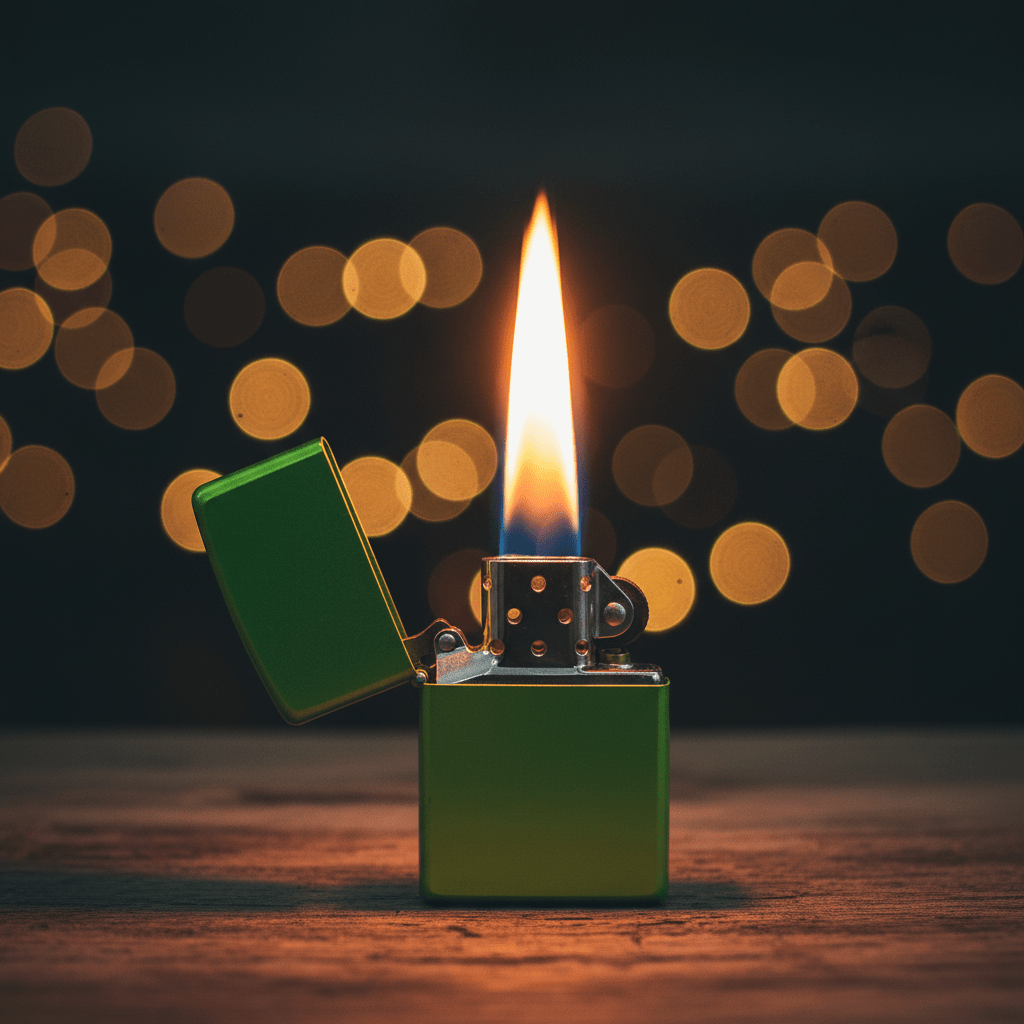 Zippo Solid Green Metal Flip - Top Refillable Pocket Lighter, Classic Windproof Design (6×4 cm) - Al Kabayel Discount CentreZippo Solid Green Metal Flip - Top Refillable Pocket Lighter, Classic Windproof Design (6×4 cm)LightersZIPPOAl Kabayel Discount Centre