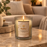 Sakha Vanilla Scented Candle in Glass Jar - 11×9cm