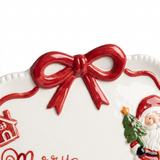 Ceramic Christmas Oval Candy Tray - 26×18cm