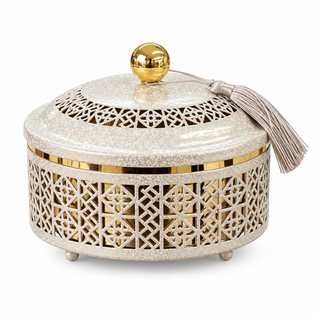 Metal Candy Bowl with Lid - 23×10cm
