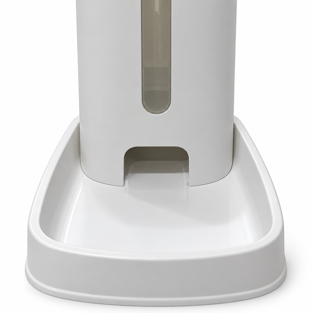 Plastic Pet Food Feeder with Dispenser White - 30×30cm