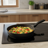 Royalford GoldenChef Granite-Coated Die-Cast Fry Pan Black - 24cm