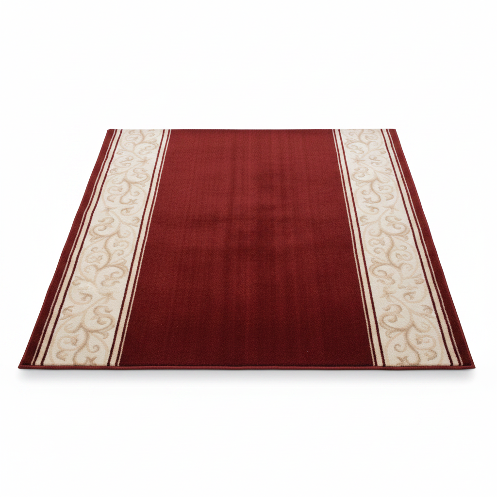 Lima Anti-Slip Carpet Red & Cream