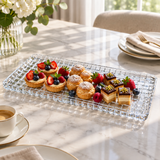 Glass Rectangular Serving Tray - 42×15cm