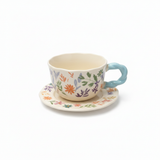 Ceramic Cup and Saucer Set Cream - 300ml