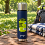 Pexpo Stainless Steel Double-Wall Vacuum Bottle Navy Blue – 1 Litre