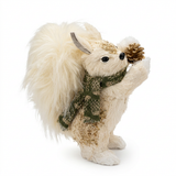 Rabbit Figurine with Green Scarf & Gold Accents – 21×13cm