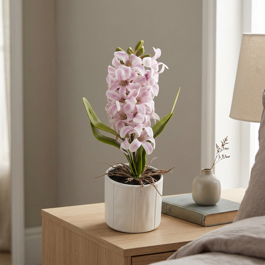 Artificial Flower Plant with Ceramic Pot Pink - 30cm