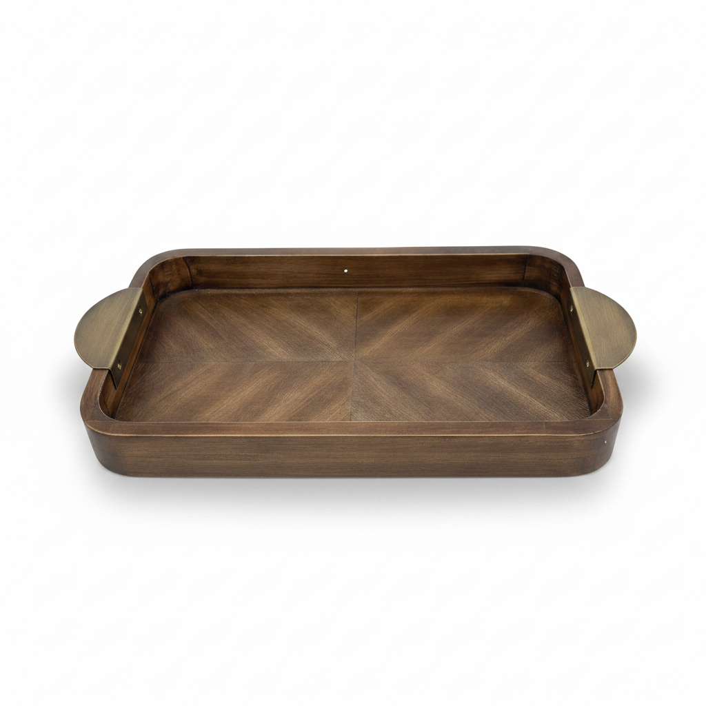 Luhpar Rectangle Wooden Serving Tray - 35×20cm