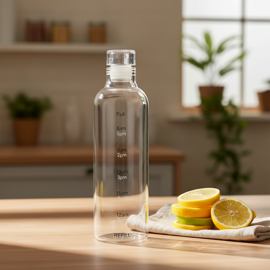 Italo Clear Glass Water Bottle - 500ml