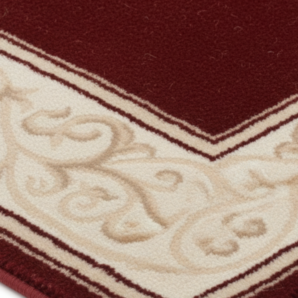 Lima Anti-Slip Carpet Red & Cream