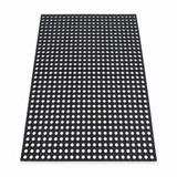 Black Rubber Mat with Open-Hole Design, 100 × 150 cm
