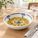 Slama Ceramic Soup Plate Off-White - 23cm